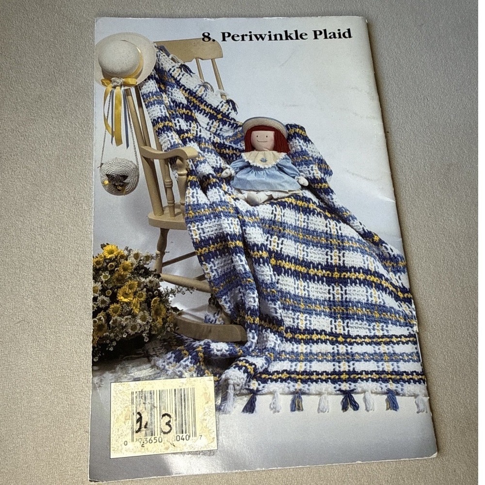 Vtg Rare Red Heart Easy Afghans to Knit or Crochet 1994 Bk 1406 Pattern Yarn DIY - Picture 7 of 14